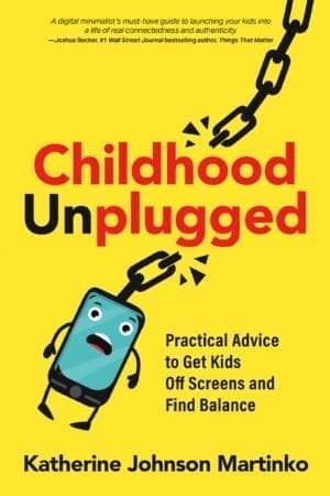 Childhood Unplugged: artwork of a phone breaking chains, symbolizing freedom from screens.