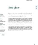 A page from The Winter Market Gardener on bok choy with tips and planting dates.