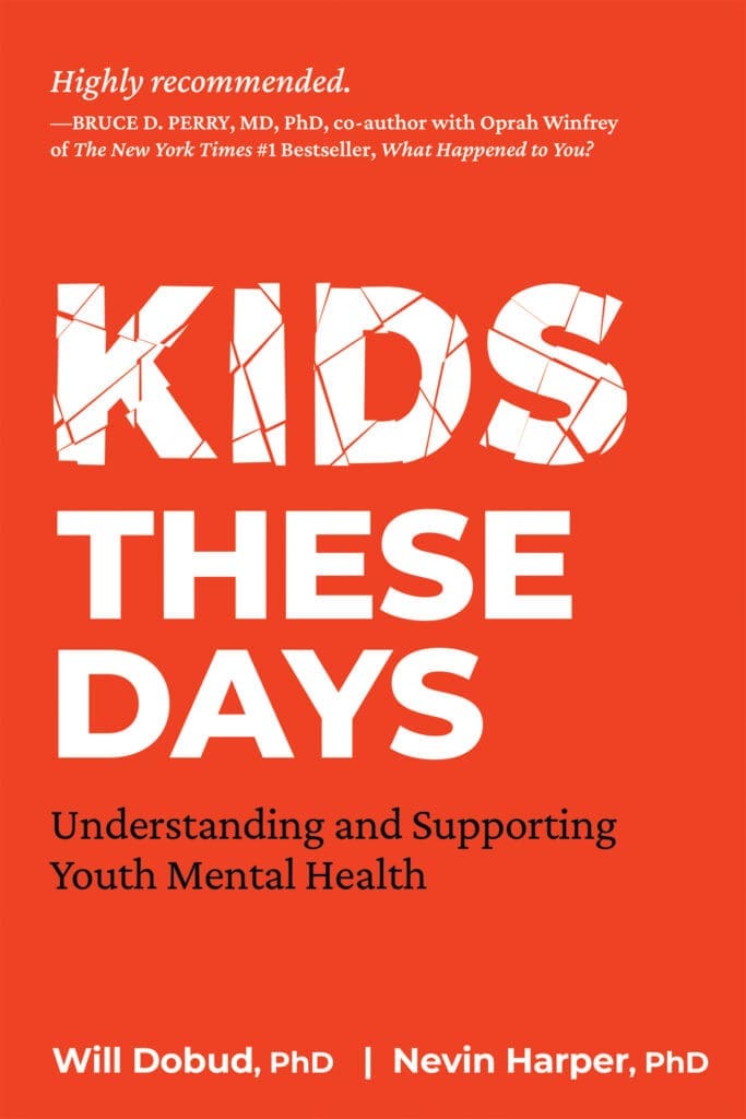 Kids These Days" book explores youth mental health with a striking red cover.
