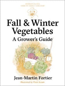 Cover of "Fall and Winter Vegetables" by J-M Fortier with seasonal veggies illustration.
