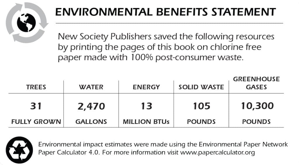 Saved: 31 trees, 2,470 gal water, 13M BTUs, 105 lbs waste, 10.3K lbs CO₂ with My Auntie's book.