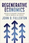 Regenerative Economics" book cover with blue arrows and a circular economy design.