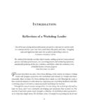 Book page from "The Art of Creating Workshops for Women" with block quotes from women's workshops.