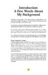 A book page titled "Introduction: A Few Words About My Background" with text about the author's work.