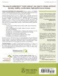 Back cover of a book on building science, featuring text and endorsements in green and yellow.