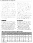 A book page discussing straw clay systems with text and property tables about insulation.