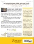 Back cover of a book about prefab straw bale panels, with text and yellow graphics.
