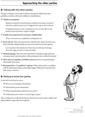 A worksheet page on negotiation skills with an illustration of a person holding their chin, thinking.